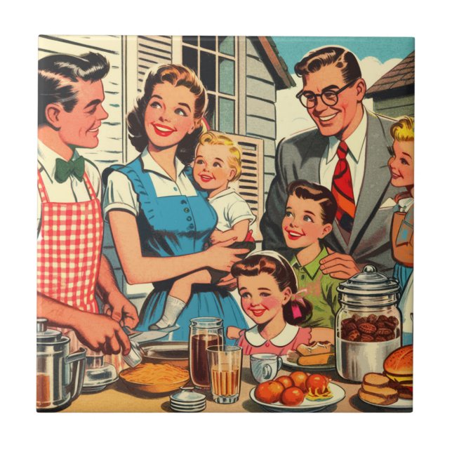 Antike Familiencomics Fliese (Vorderseite)