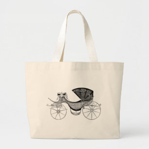 Antike Fancy-Carriage-Tasche Jumbo Stoffbeutel