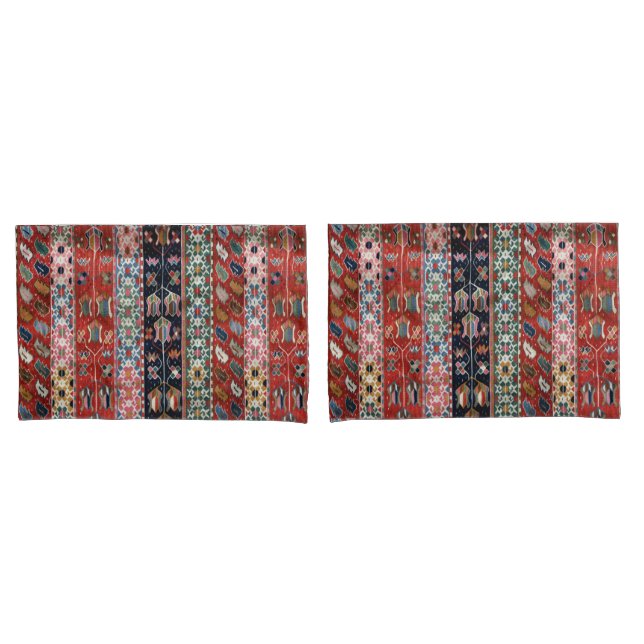 Antike farbenfrohe persische Kilim Rug Kissenbezug (Vorderseite-Set)