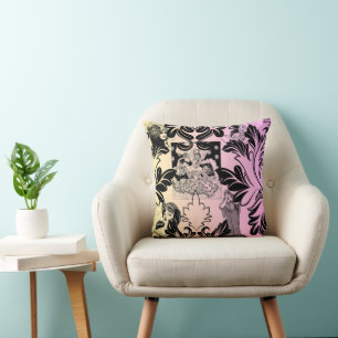 Antike Farbige Art Deco Damast viktorianische Kissen