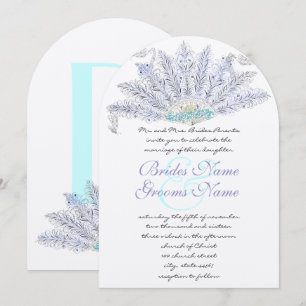 Antike Feder-Fächer-Hochzeitseinladung Einladung