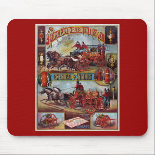 Antike Feuerlöscherwerbung Mousepad