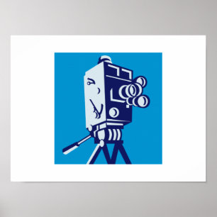 Antike Filmkamera Retro Poster