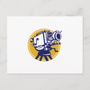 Antike Filmkamera Retro Postkarte