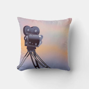 Antike Filmkamera Sonnenuntergang Kissen