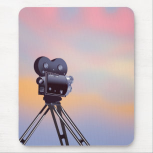 Antike Filmkamera Sonnenuntergang Mousepad
