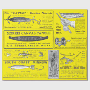 Antike Fischerei Fischerhäuser Anzeigen Circa 1909 Geschenkpapier