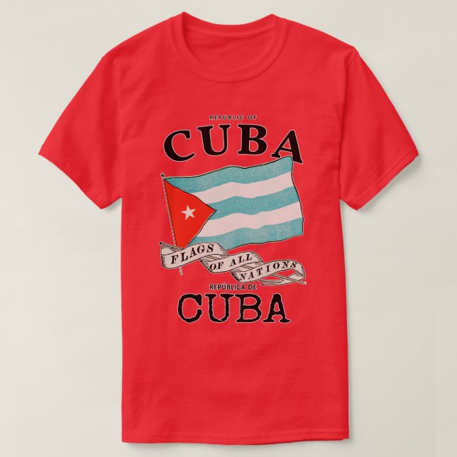 Antike Flagge Kubas T-Shirt (Design vorne)