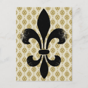 Antike Fleur de lis Postkarte