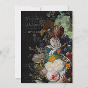 Antike Floral Still Life Mitteilungskarte