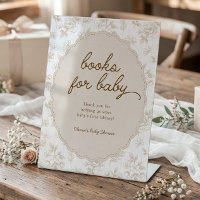Antike Florale Braun & Beige Bücher für Baby Showe