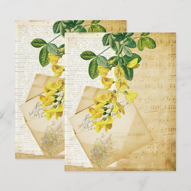 Antike florale Ephemera  (Vorne/Hinten)