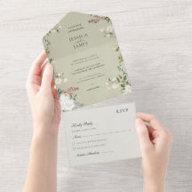 Antike Florale Smaragdgrüne Samt-Hochzeit