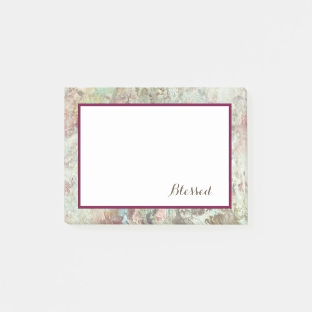 Antike, florale Victoria Old World /Textdesign Post-it Klebezettel (Vorderseite)