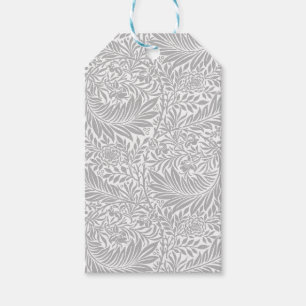 Antike Florale William Morris Weidenzweig Grau Geschenkanhänger