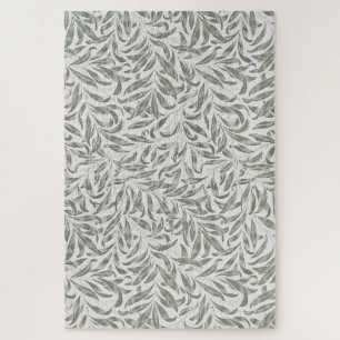 Antike Florale William Morris Weidenzweig Grün J Puzzle