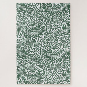 Antike Florale William Morris Weidenzweig Grün Puzzle