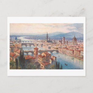 Antike Florenz-Silhouette Postkarte