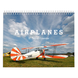 Antike Flugzeuge Flugzeuge 12-monatiger Kalender
