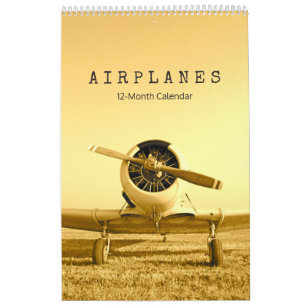 Antike Flugzeuge Flugzeuge 12-monatiger Kalender