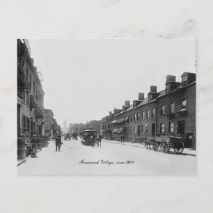 Antike Fotografie Greenwich Village New York Postkarte