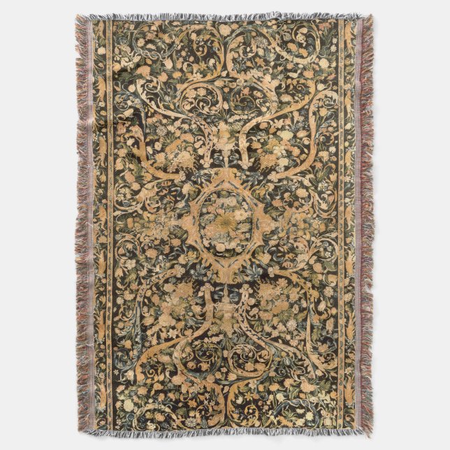 Antike französische Blumendrucke Decke (Vorderseite Vertikal)