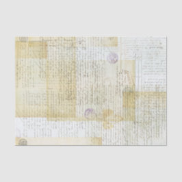 Antike französische Dokumenten-Collage Seidenpapier