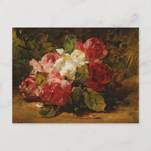 Antike französische Georges Jeannin Rosen III Postkarte