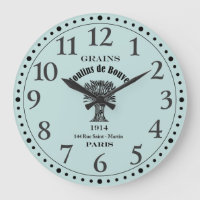 Antike französische Küchen-Café-Uhr