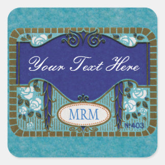 Antike französische Lavendel-Seifenlehne Quadratischer Aufkleber