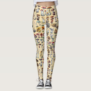 Antike französische Pilz Cottagecore Botanische Ku Leggings