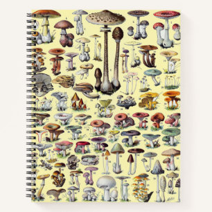 Antike französische Pilz Cottagecore Botanische Ku Notizbuch