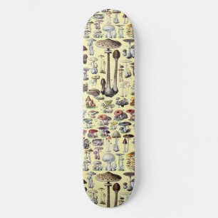 Antike französische Pilz Cottagecore Botanische Ku Skateboard
