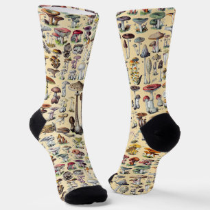 Antike französische Pilz Cottagecore Botanische Ku Socken