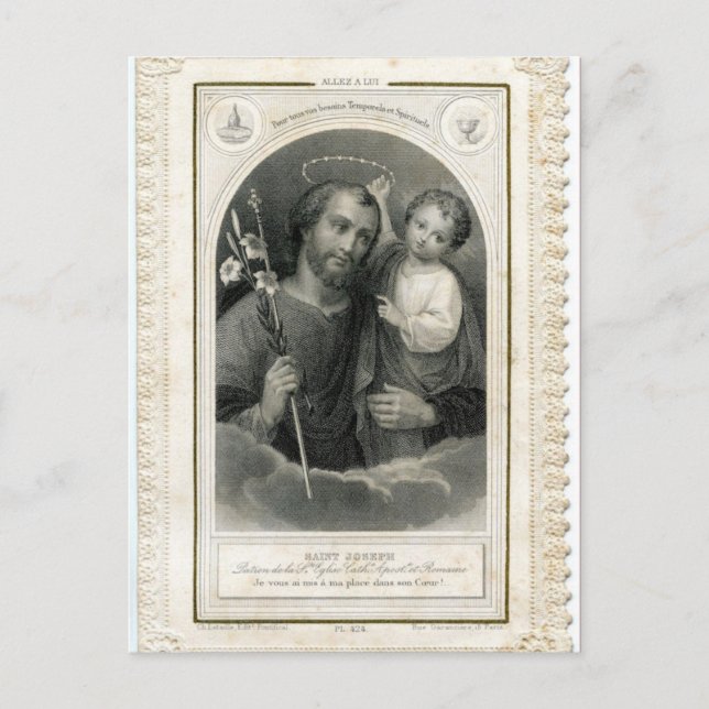 Antike französische Postkarte (Vorderseite)