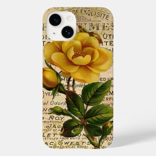 Antike französische Rose Case-Mate iPhone Hülle (Rückseite)