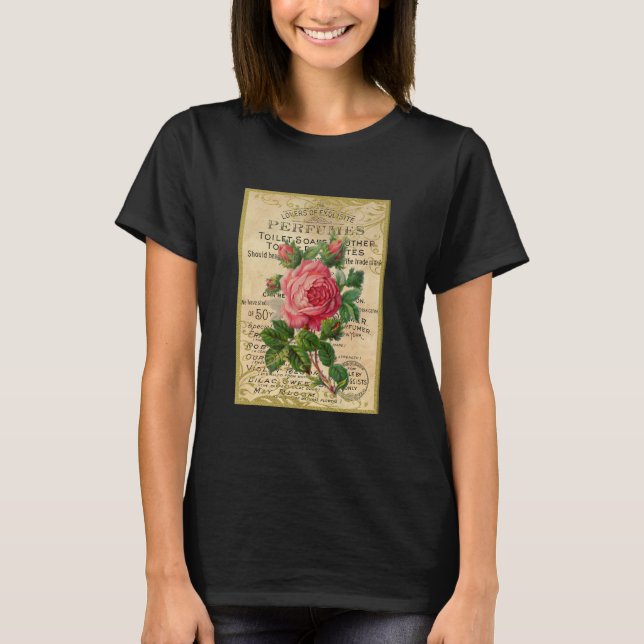 Antike französische Rose T-Shirt (Vorderseite)