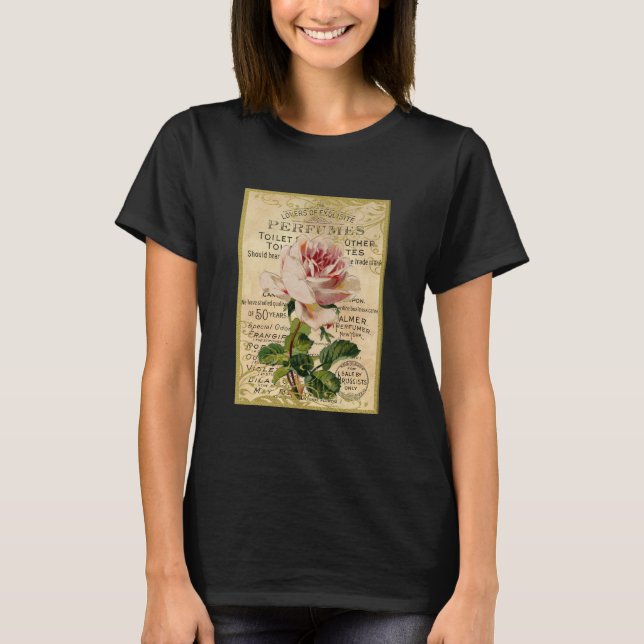 Antike französische Rose T-Shirt (Vorderseite)