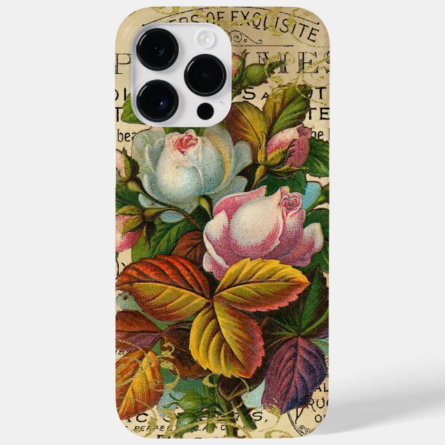 Antike französische Rosen Case-Mate iPhone Hülle (Rückseite)