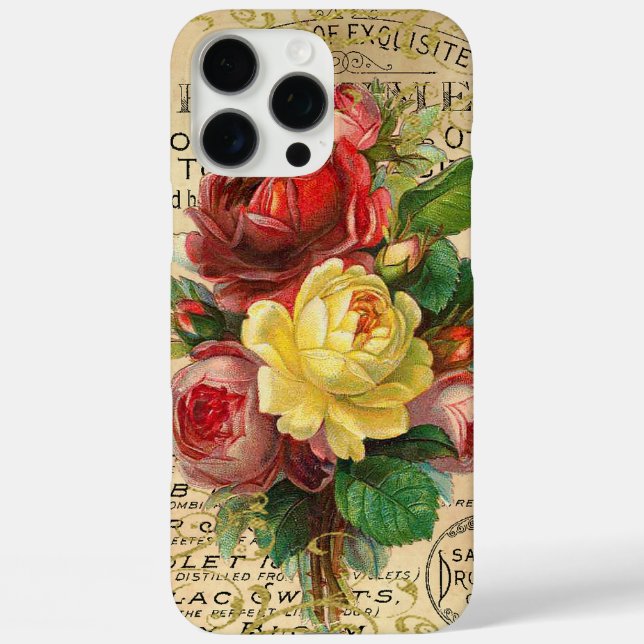 Antike französische Rosen Case-Mate iPhone Hülle (Rückseite)
