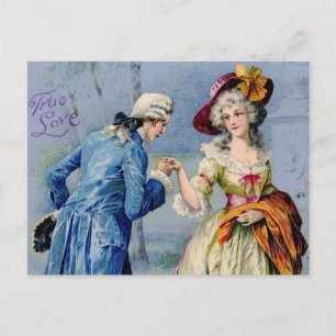 Antike französische Valentinstag-Postkarte der wah Feiertagspostkarte
