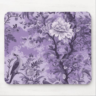 Antike französische violette Toile Fleurie Mousepad
