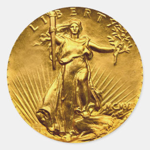 Antike Freiheits-Dollar-Münze Runder Aufkleber