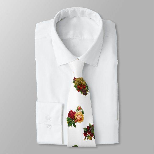 Antike Früchte & Blumen Krawatte (Gebunden)