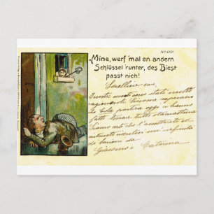 Antike, frühe deutsche Postkarte, 1900 Postkarte