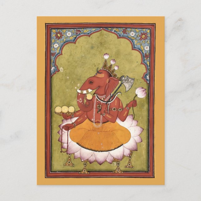 Antike Ganesh Print Postkarte (Vorderseite)