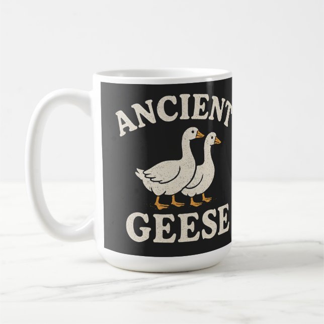Antike Gänse Retro-Ästhetik-Kunst - Vintage  Kaffeetasse (Links)