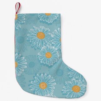 Antike Gänseblümchen: florales Umrissmuster. Kleiner Weihnachtsstrumpf