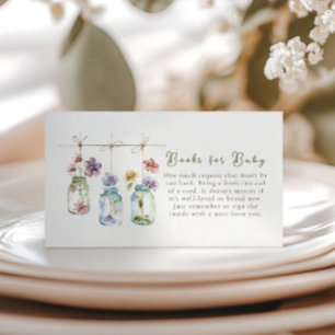 Antike Garten-Wildblumen-Glasglas-Bücher für Baby Begleitkarte