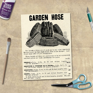 Antike Gartenschlauch-Ephemere Handwerkskunst Seidenpapier